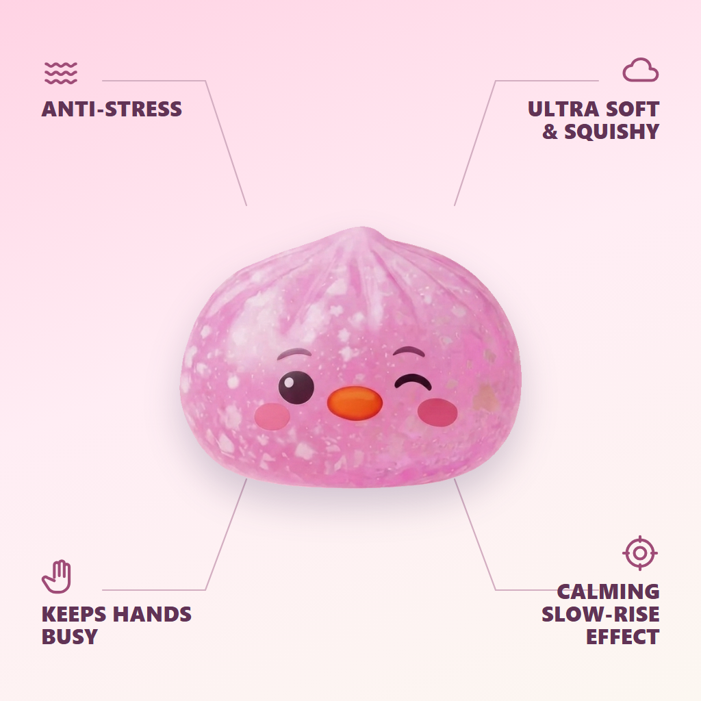 Candy Pink Penguin Dumpling Squishy — its benefits
