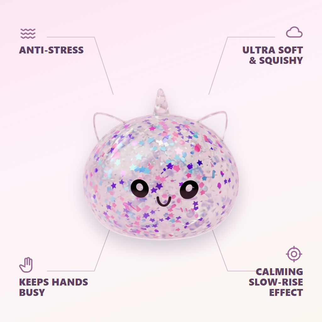 White Unicorn Sparkle Dumpling Squishy — its benefits