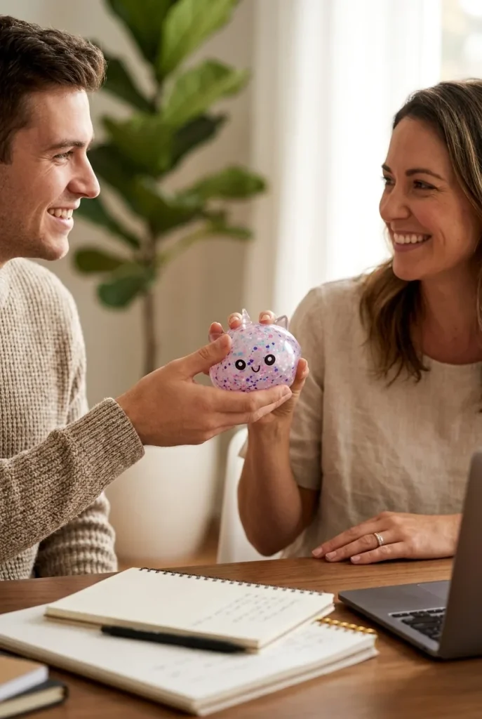 White Unicorn Sparkle Dumpling Squishy as a gift idea