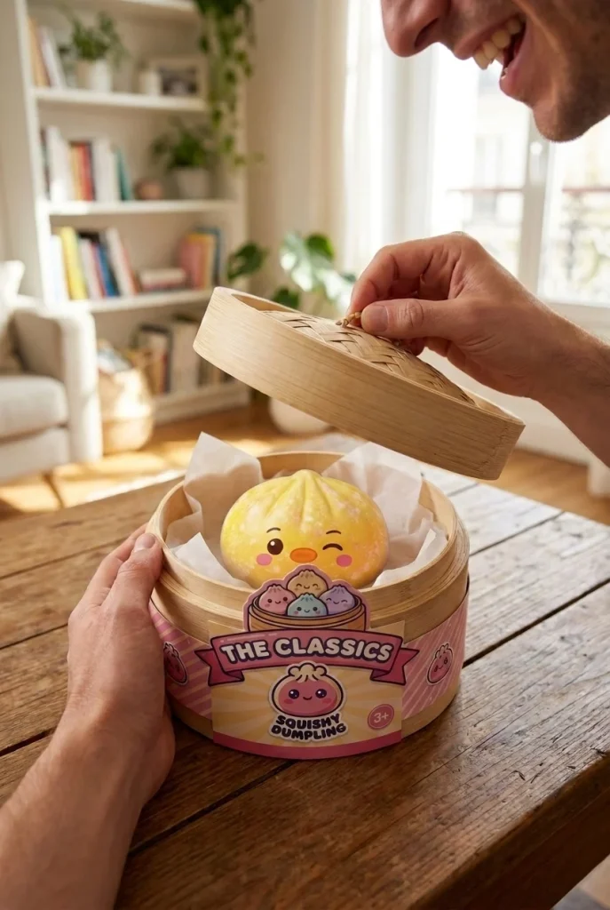 Buttercup Yellow Penguin Dumpling Squishy unboxing moment
