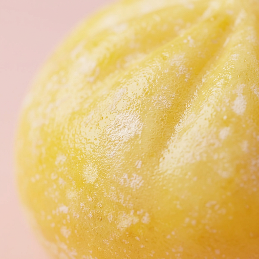 Buttercup Yellow Penguin Dumpling Squishy — close-up of the texture
