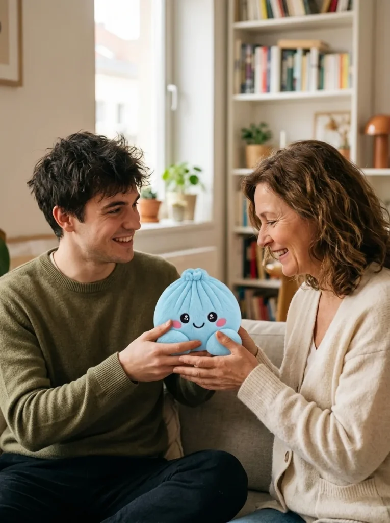Sky Blue Dumpling Squishy Plush as a gift idea
