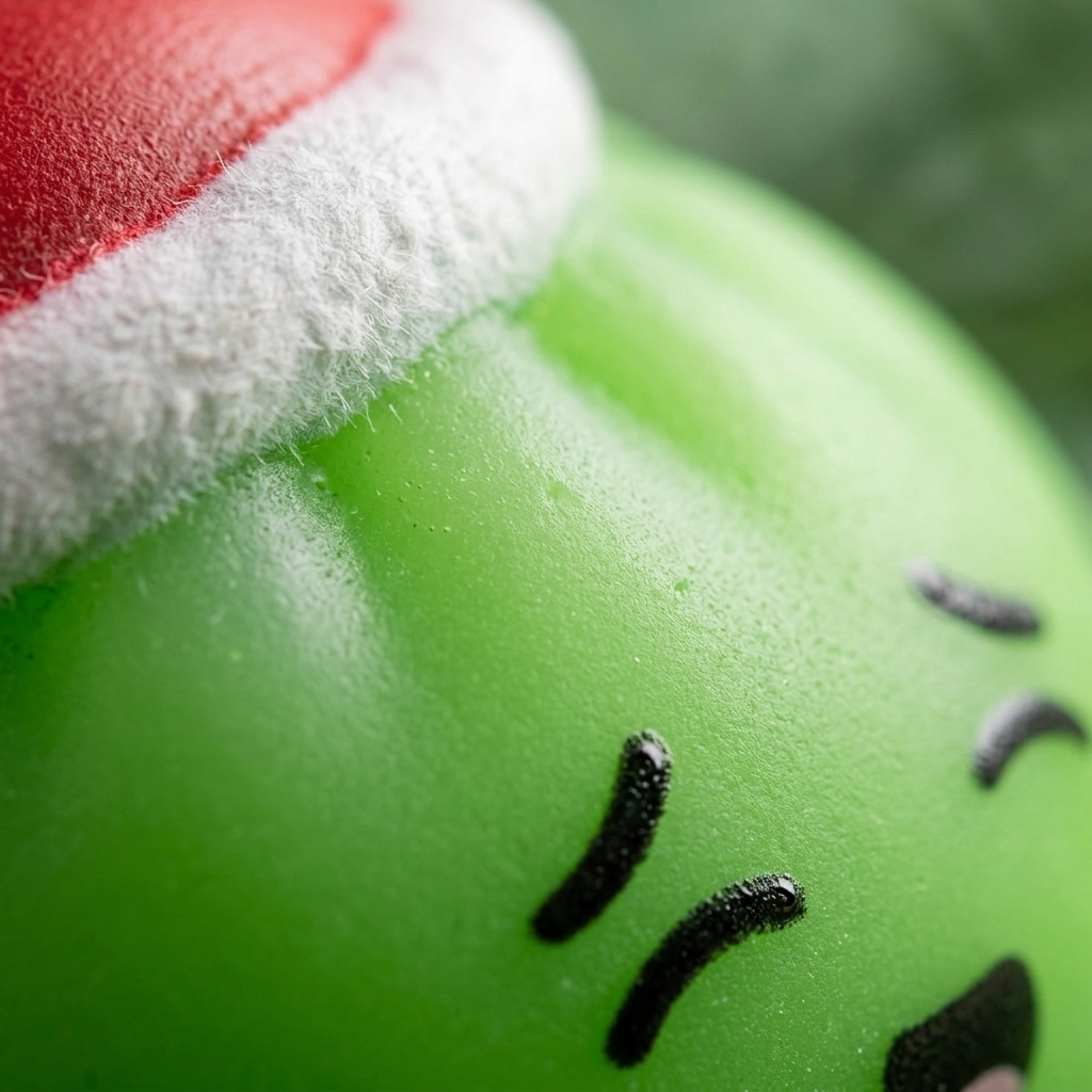 Christmas Hat Dumpling Squishy Set of 4 — close-up of the texture