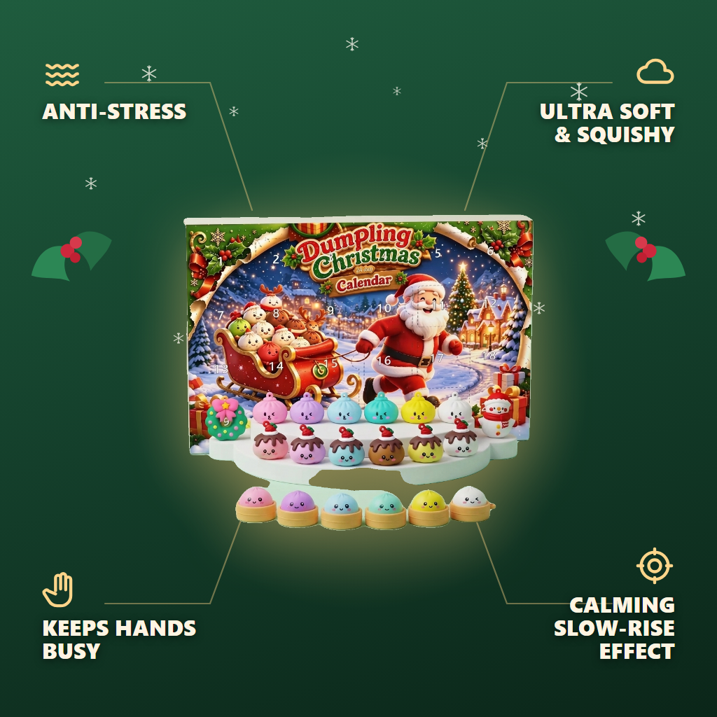 Santa Sleigh Dumpling Squishy Advent Calendar 24 Pieces — its benefits