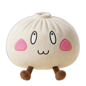 Giant Happy Face Dumpling Squishy being squeezed, soft slow-rise foam