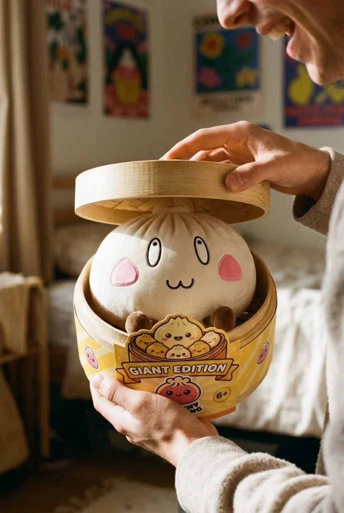 Giant Happy Face Dumpling Squishy unboxing moment