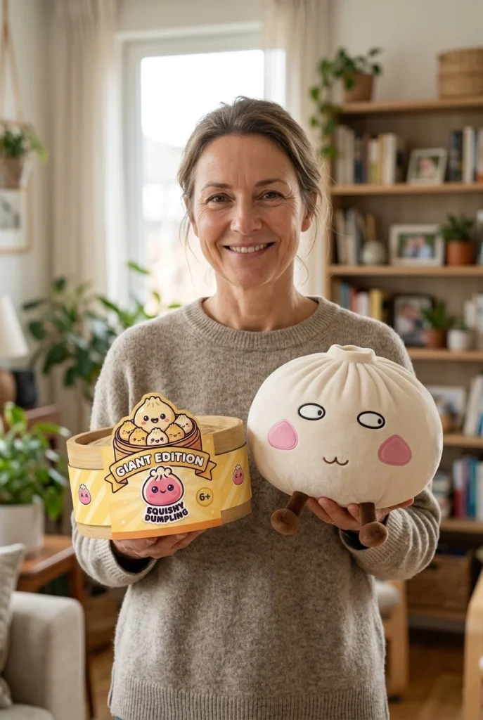 Giant Proud Dumpling Squishy with its box
