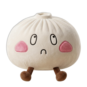 Giant Sad Face Dumpling Squishy being squeezed, soft slow-rise foam