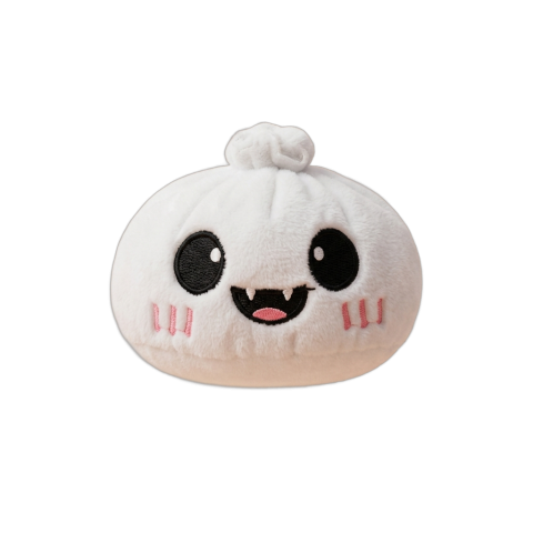 Moonlit Ghost Halloween Dumpling Squishy being squeezed, soft slow-rise foam