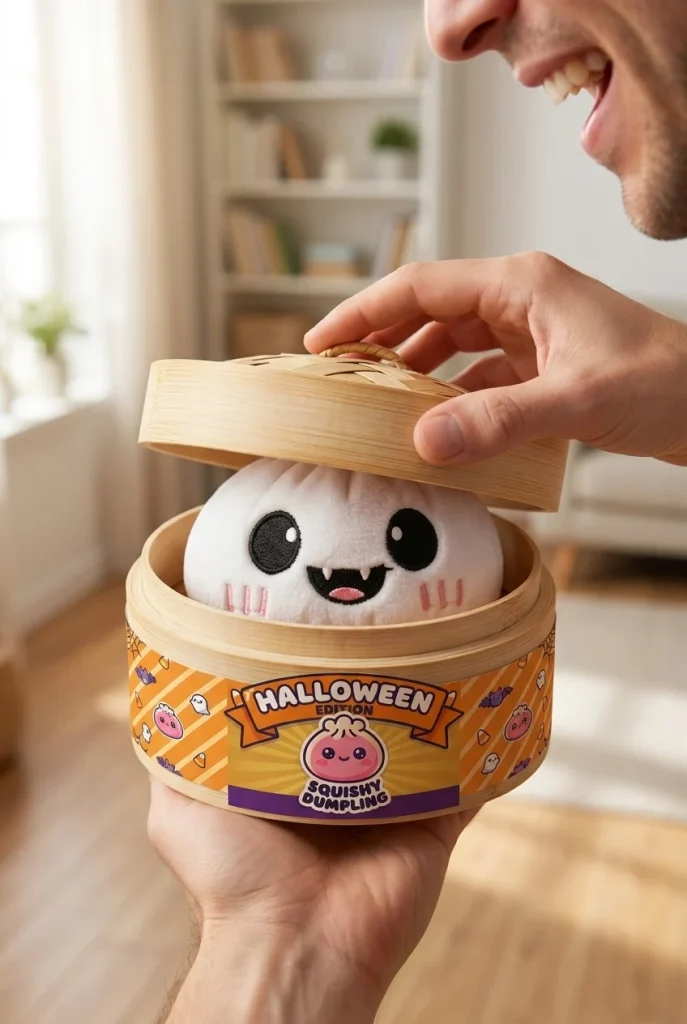 Moonlit Ghost Halloween Dumpling Squishy unboxing moment