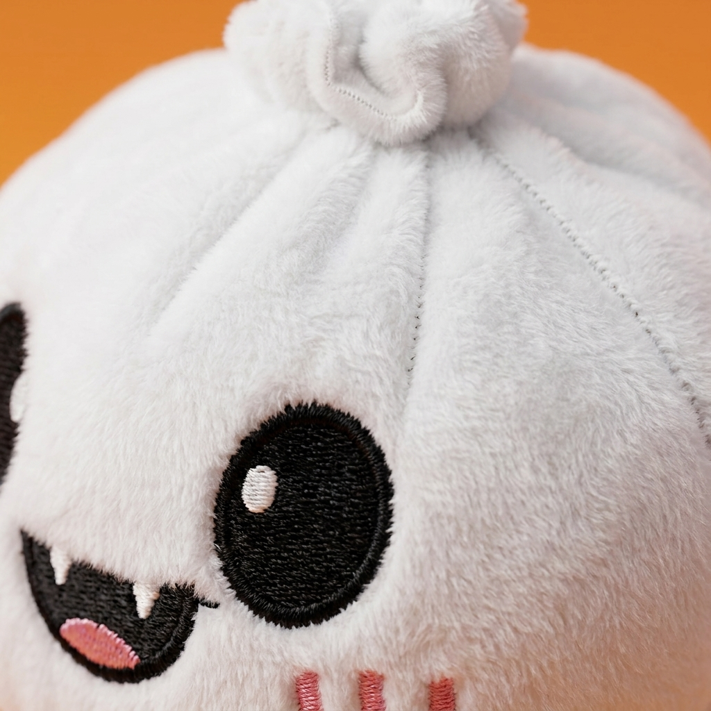 Moonlit Ghost Halloween Dumpling Squishy — close-up of the texture