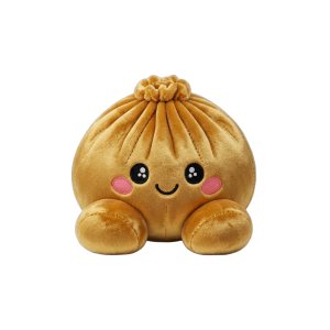 Royal Gold Dumpling Squishy being squeezed, soft slow-rise foam