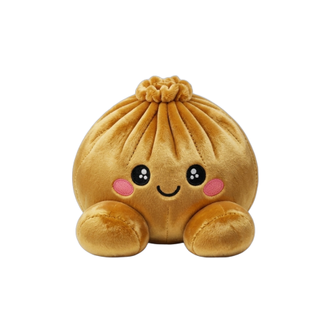 Royal Gold Dumpling Squishy being squeezed, soft slow-rise foam