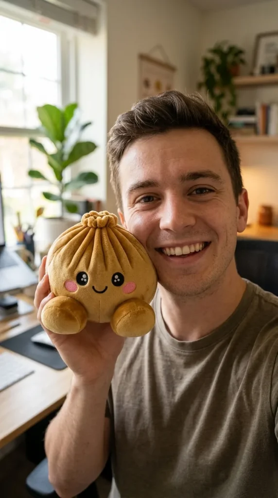 Royal Gold Dumpling Squishy in everyday life