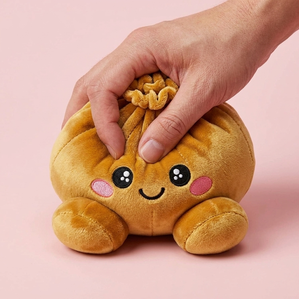 Royal Gold Dumpling Squishy — slow-rise effect, the foam springs back slowly