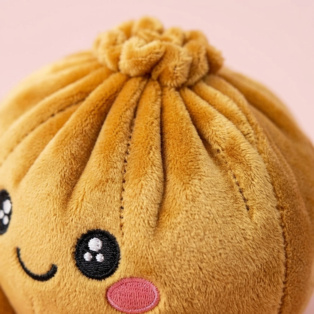 Royal Gold Dumpling Squishy — close-up of the texture