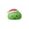 Elf Green Christmas Hat Dumpling Squishy being squeezed, soft slow-rise foam