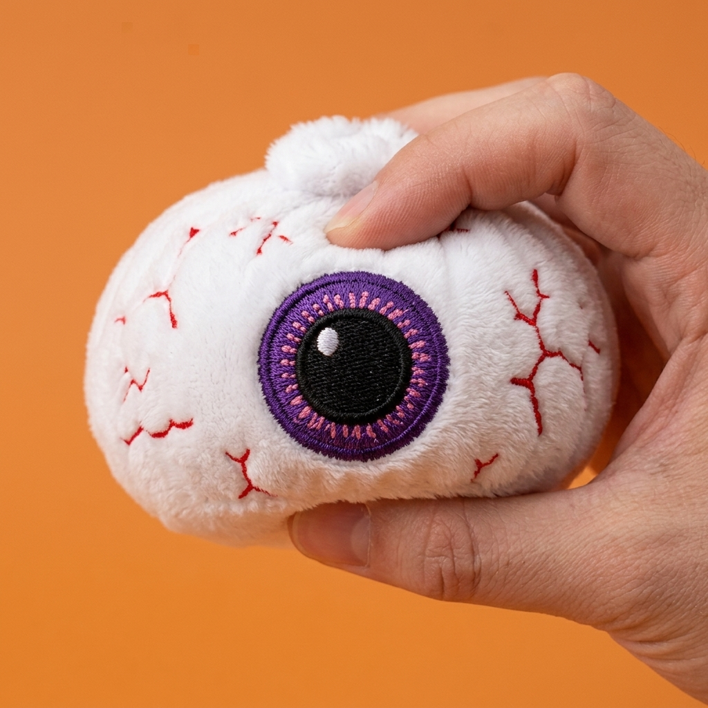 Halloween Eyeball Dumpling Squishy — slow-rise effect, the foam springs back slowly