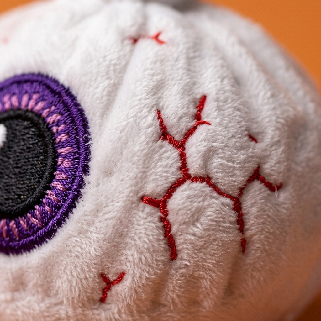Halloween Eyeball Dumpling Squishy — close-up of the texture