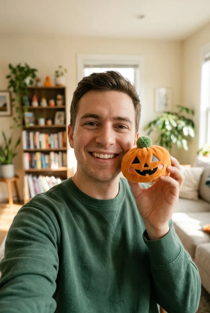 Pumpkin Halloween Dumpling Squishy in everyday life