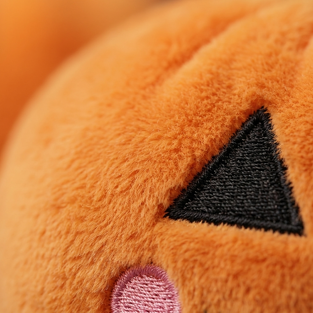 Pumpkin Halloween Dumpling Squishy — close-up of the texture