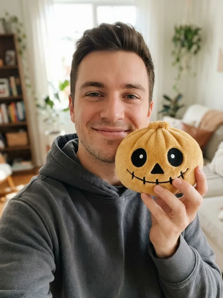 Halloween Skeleton Dumpling Squishy in everyday life