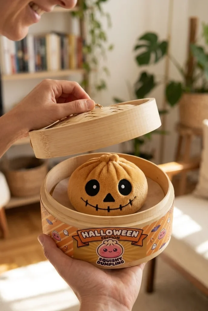 Halloween Skeleton Dumpling Squishy unboxing moment