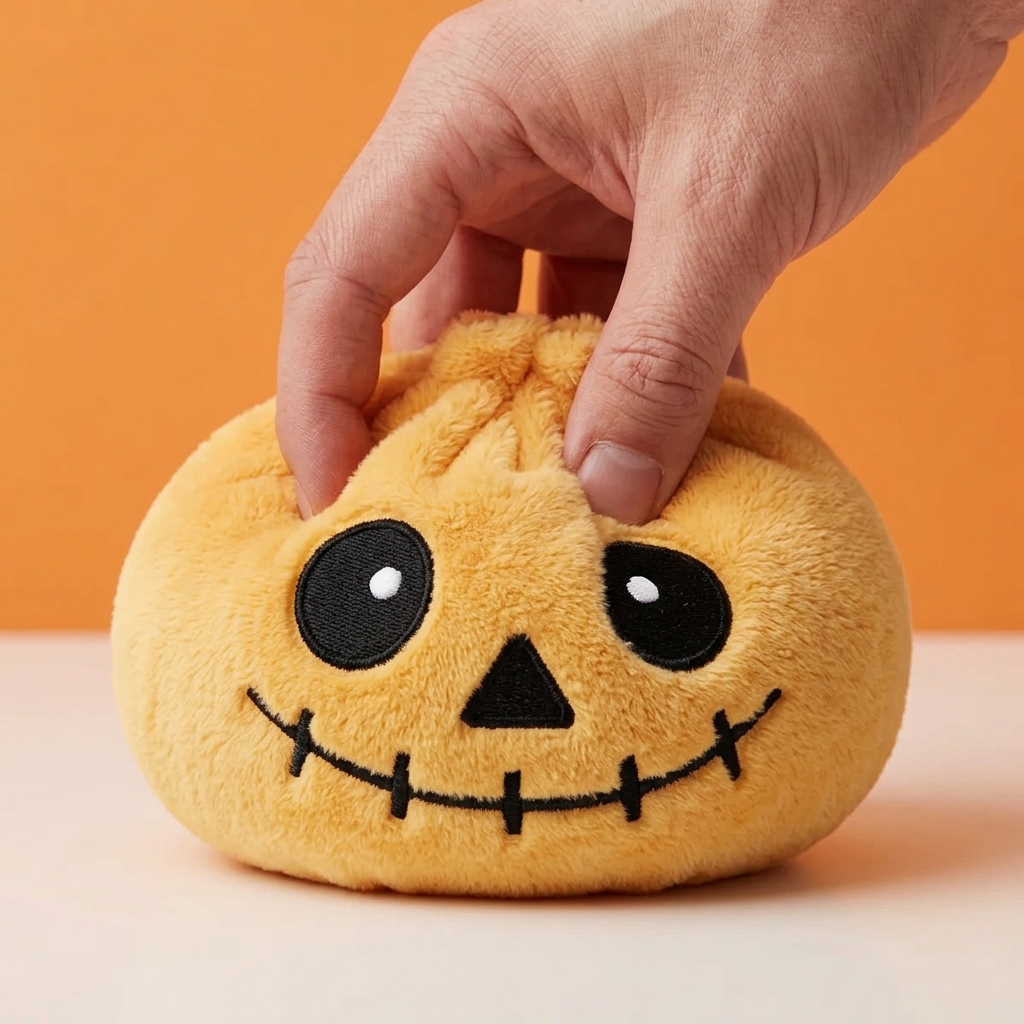 Halloween Skeleton Dumpling Squishy — slow-rise effect, the foam springs back slowly
