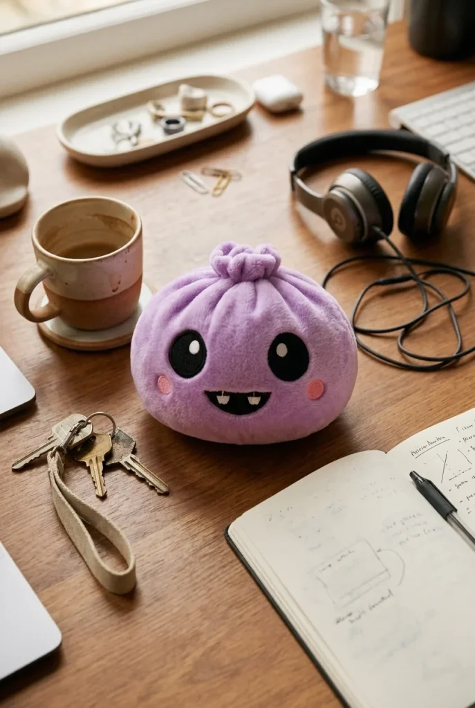 Velvet Vampire Dumpling Squishy Halloween on the desk