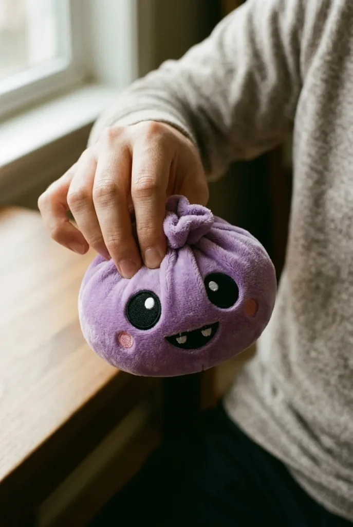 Velvet Vampire Dumpling Squishy Halloween mid-squish