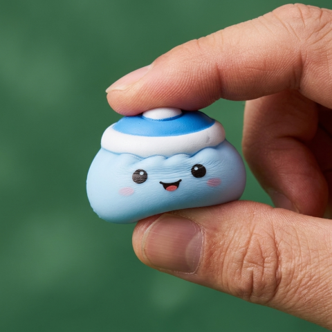 Gingerbread Mochi Dumpling Squishy Advent Calendar — slow-rise effect, the foam springs back slowly