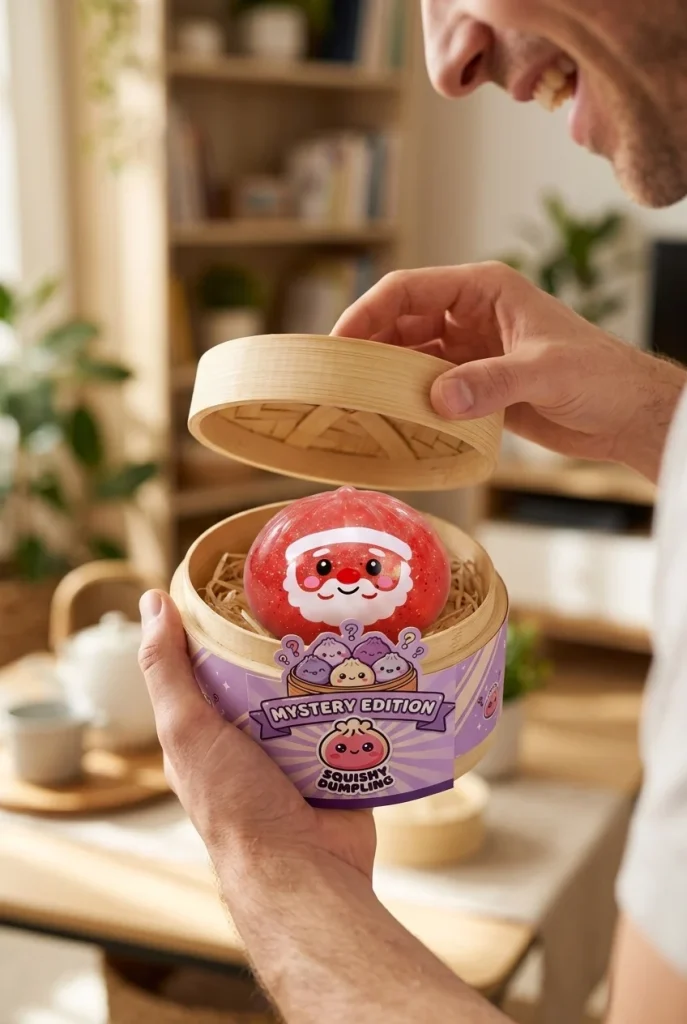 Christmas Candy Mystery Dumpling Squishy unboxing moment