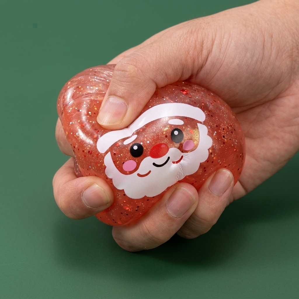 Christmas Candy Mystery Dumpling Squishy — slow-rise effect, the foam springs back slowly