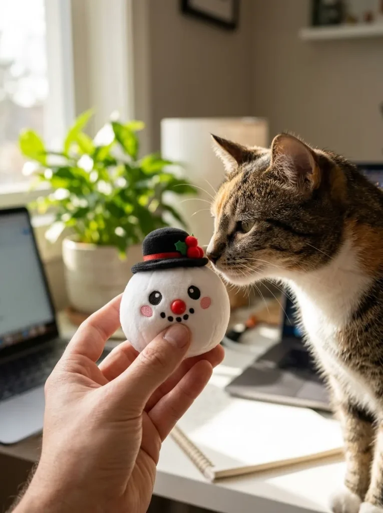 Mystery Christmas Dumpling Squishy with a plush friend