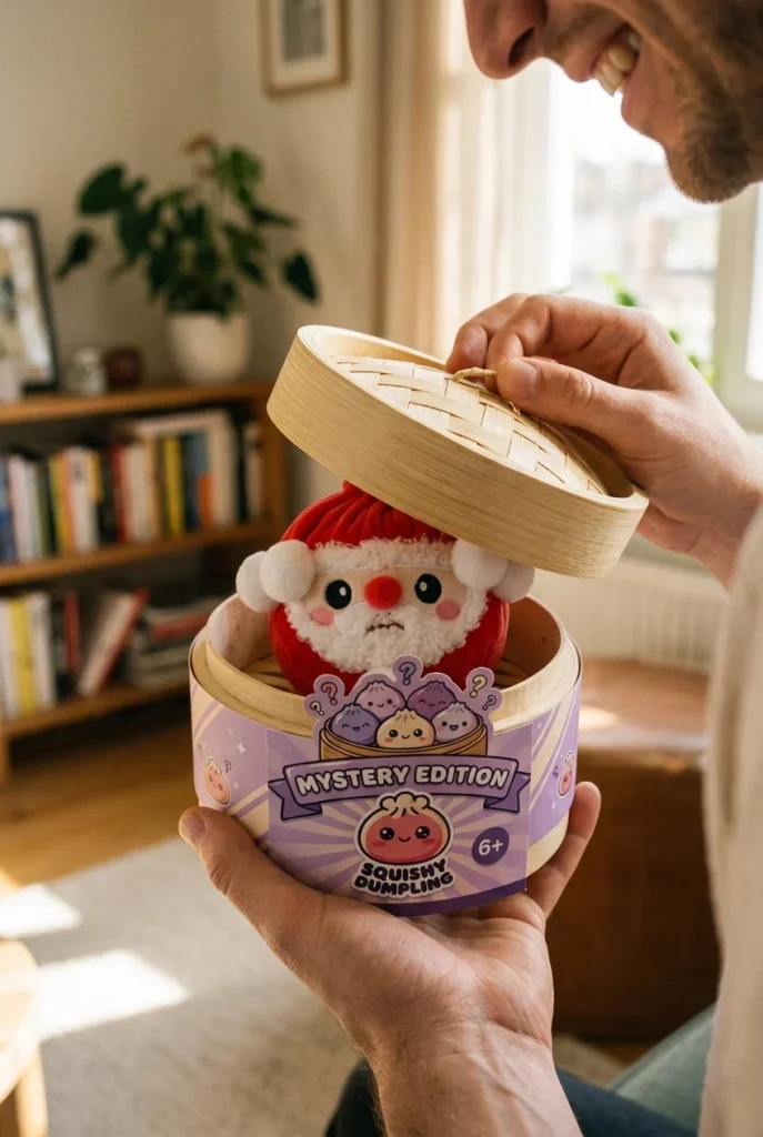 Mystery Christmas Dumpling Squishy unboxing moment