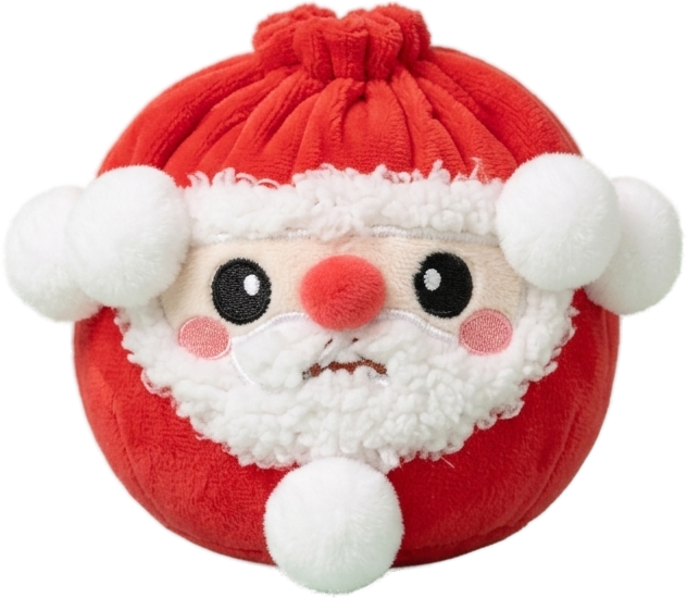 Mystery Christmas Dumpling Squishy being squeezed, soft slow-rise foam