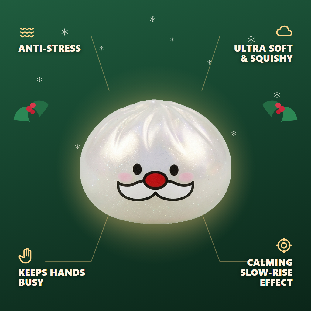 Santa Moustache Mystery Dumpling Squishy — its benefits