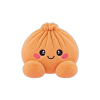 Tangerine Orange Dumpling Squishy being squeezed, soft slow-rise foam