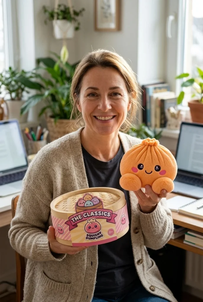 Tangerine Orange Dumpling Squishy with its box