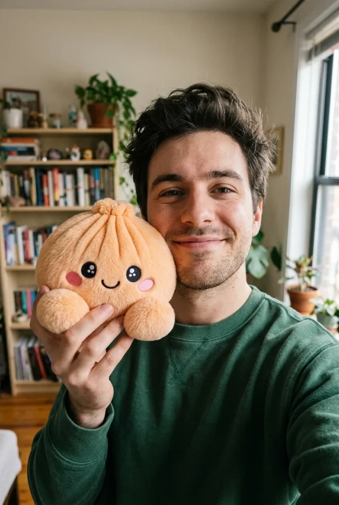 Tangerine Orange Dumpling Squishy in everyday life