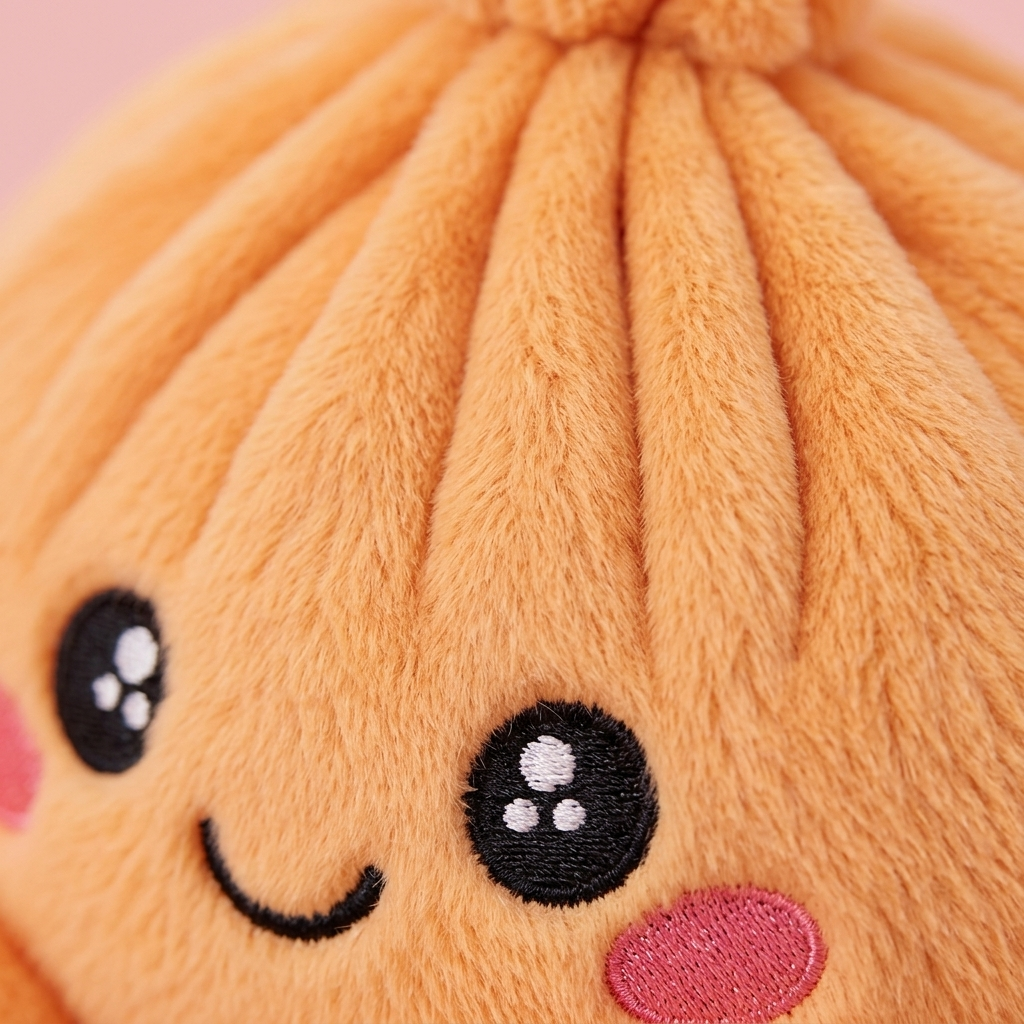 Tangerine Orange Dumpling Squishy — close-up of the texture