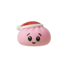 Sugar Pink Christmas Hat Dumpling Squishy being squeezed, soft slow-rise foam