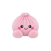 Peony Pink Dumpling Squishy Plush being squeezed, soft slow-rise foam