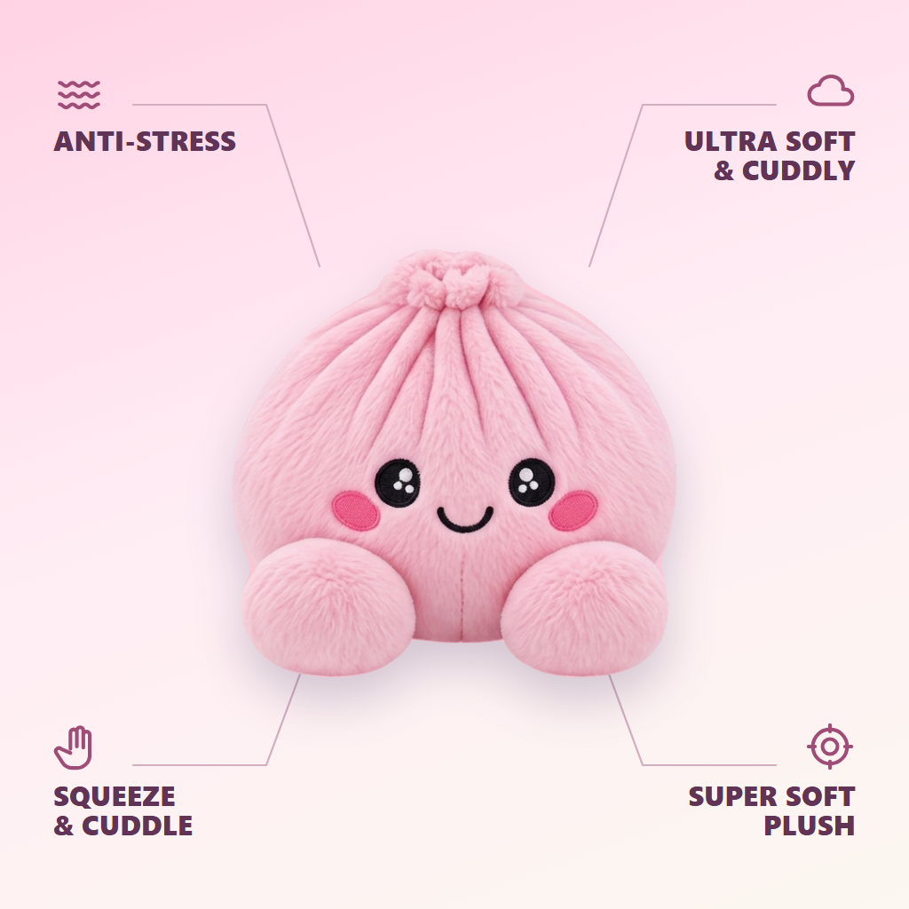 Peony Pink Dumpling Squishy Plush — its benefits