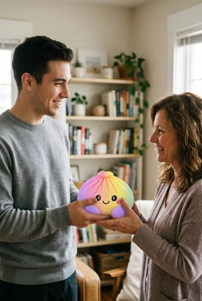 Pastel Rainbow Dumpling Squishy as a gift idea