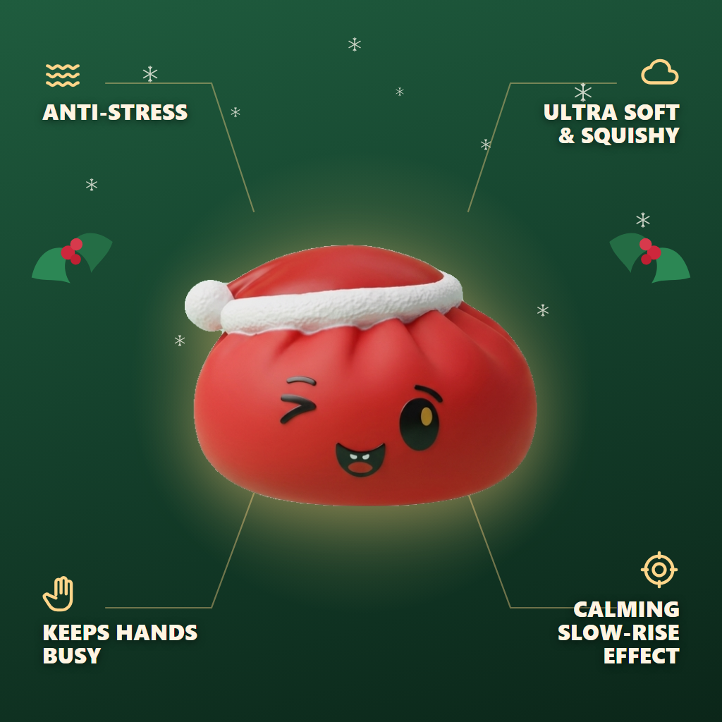 Red Christmas Hat Dumpling Squishy — its benefits