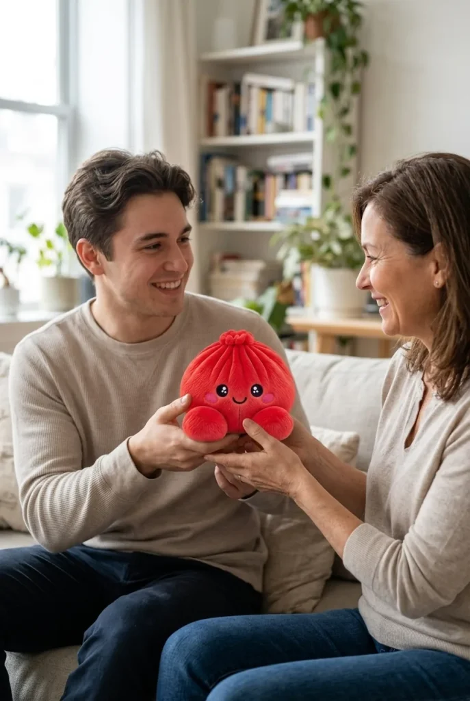 Ruby Red Dumpling Squishy Plush as a gift idea