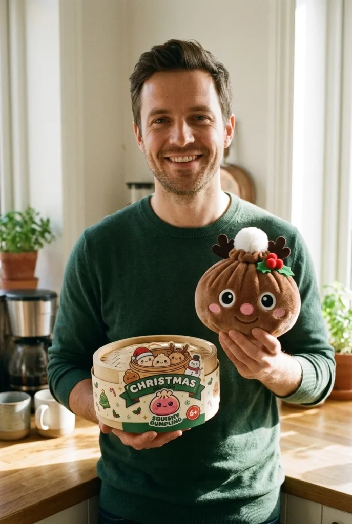 Reindeer Christmas Dumpling Squishy with its box