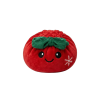 Christmas Festive Ribbon Dumpling Squishy Plush being squeezed, soft slow-rise foam