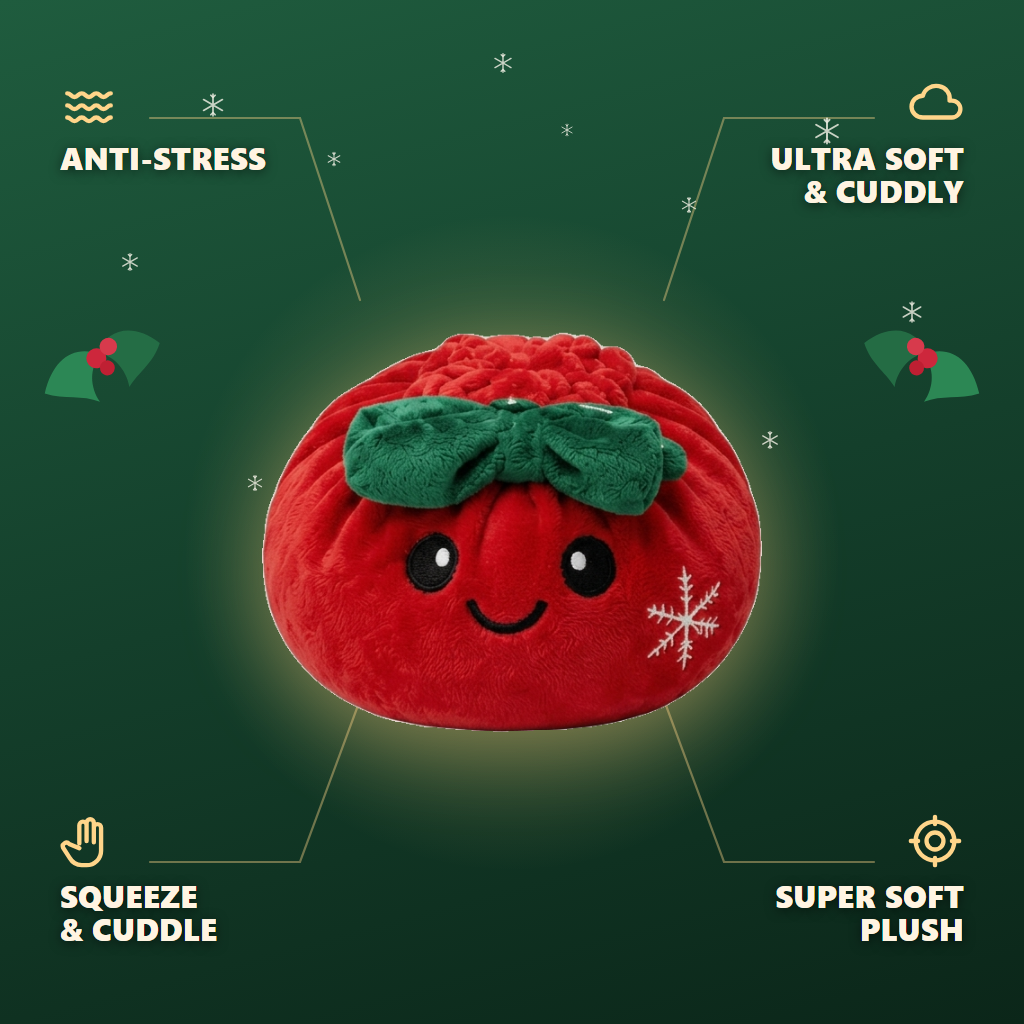 Christmas Festive Ribbon Dumpling Squishy Plush — its benefits